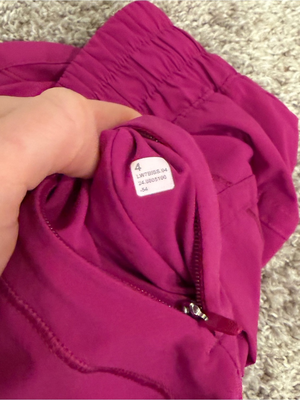 Lululemon Ripened Raspberry Track That High Rise Lined Short 3" Size 4 - Picture 4 of 4